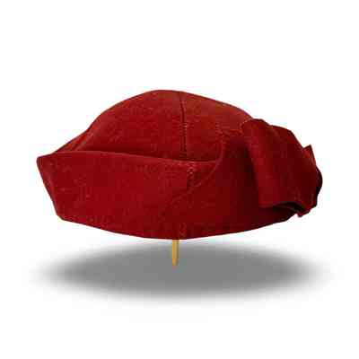 Red Women’s Hat Worn by Bertha (Bohm) Stanley