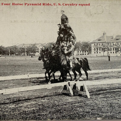 Postcard - U. S. Cavalry Squad Pyramid Ride