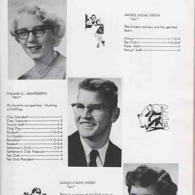 Hillsboro High School 1956 Yearbook: Class of 1956 Senior photographs: page 21