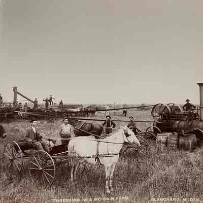 Threshing - W. A. McCain Farm, Blanchard, ND