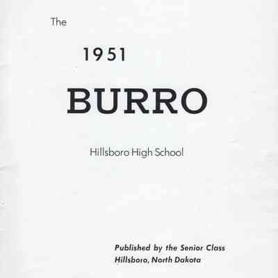 Hillsboro High School 1951 Yearbook: Inside title page