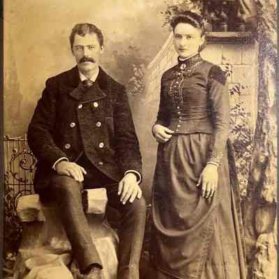 Skrivseth Studio photograph: Wedding photo of Mary Bohnsack & Herman Lindeman