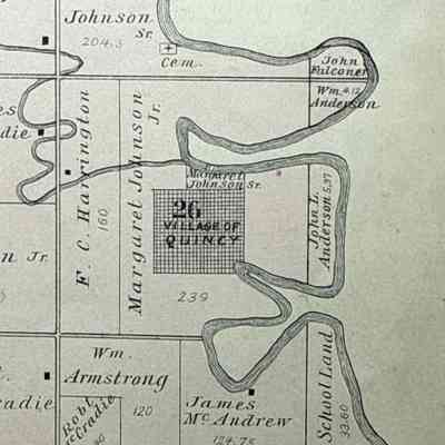 Portion of Elm River Township, 1892 Traill & Steele Counties Atlas: Frank C. Harrington land, 160 acres, west-half, Section 26