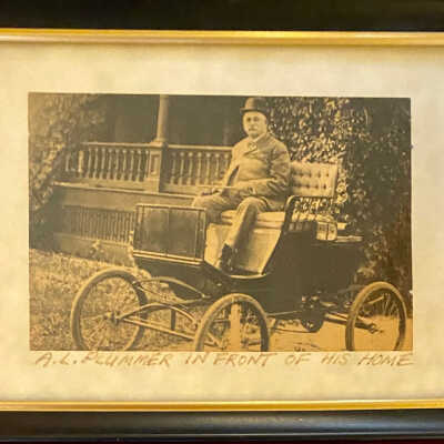 Amos Plummer & his Stanley Steamer Automobile