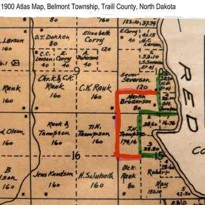 Thompson Family: Ole and Renaug Thompson, 1872 settlers near Frog Point (Belmont), Dakota Territory