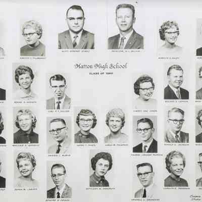 Hatton High School: Class of 1960 graduating students
