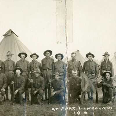 Company L. 1st North Dakota Infantry at Fort Lincoln ND in 1916