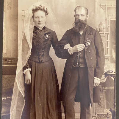 Wedding Photo, taken Skrivseth Studio, Hillsboro, Dak. Terr.