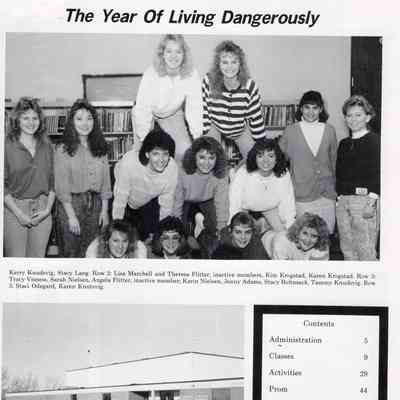 Central Valley High School 1989 Yearbook: Yearbook staff and Contents, page 1