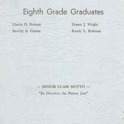 Caledonia High School & Eighth Grade Graduation: 1960 Commencement Eighth Grade graduates