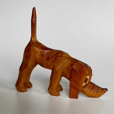 Hand-Carved Dog Figurine - McGee