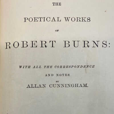 Title page: Robert Burns - Poems and Letters - Lillie Plummer Library