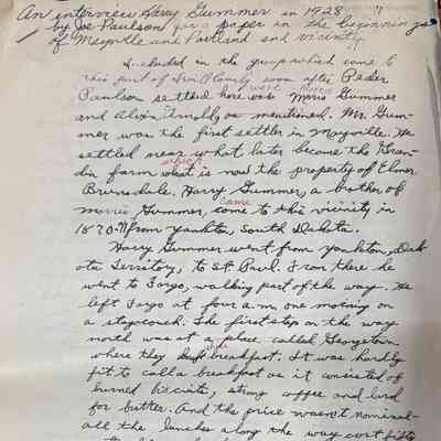 1928 Harry A Gummer interview by Joe Paulson: Page 1