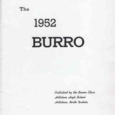 Hillsboro High School 1952 Yearbook: Inside title page