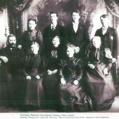 Johnson family: George H. F. & Margaret (Sparling) Johnson, 1874 pioneers of Quincy, Traill County, Dakota Territory