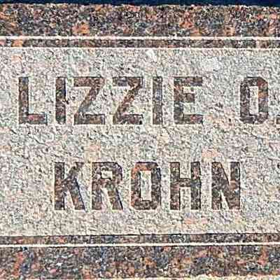 Grave-marker, Lizzie (Johnson-Fleischer) Krohn: Cemetery #1, Hillsboro, ND, courtesy US Find-a-Grave