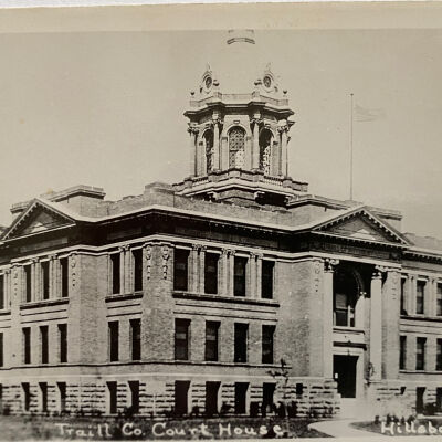 Traill County Courthouse, Postcard photograph