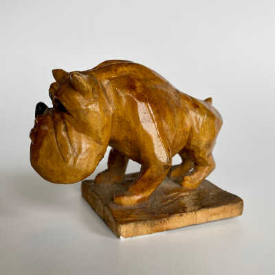Hand-Carved Dog Figurine - McGee