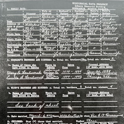 B. S. Wentworth, pioneer data