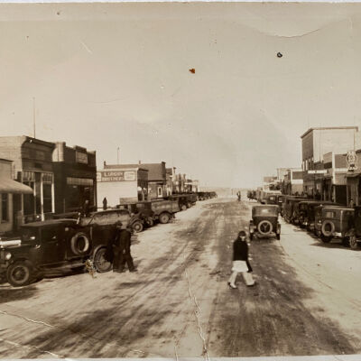 Street Scene with Model A & T Automobiles