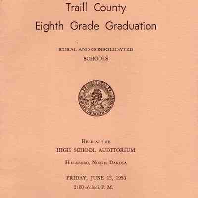 Traill County Rural Schools, Eighth Grade Graduation, 1958