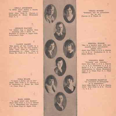 Hillsboro High School: Class of 1930 Senior photographs on page one