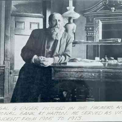 Photograph of Fingal Enger: Taken when he served as Vice President of Farmers & National Bank