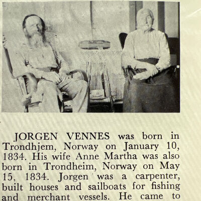 Jorgen & Anne Vennes, pg. 46, Pioneers