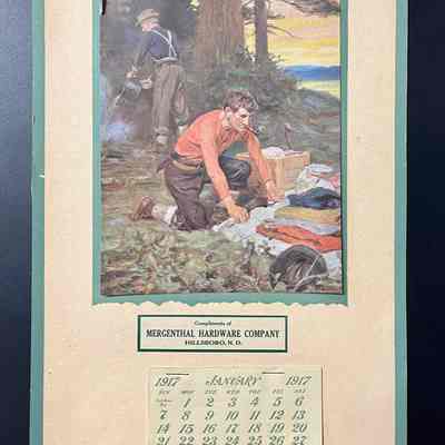 1917 Mergenthal Hardware Company Calendar