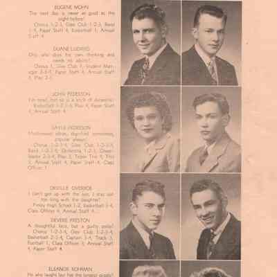 Hillsboro High School 1946 Yearbook: Class of 1946 Senior photographs: page 2