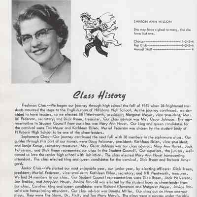 Hillsboro High School 1956 Yearbook: Class of 1956 Senior photographs: page 22