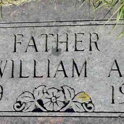 William A. Garrett, husband to Mollie (Fleischer) Garrett: US Find-a-Grave grave-marker, Cemetery, Hunter, ND