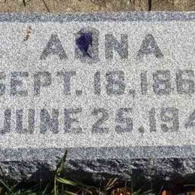 Grave-marker, Anna (Fleischer) Miller, courtesy US Find-a-Grave: Cemetery, Hillsboro, ND