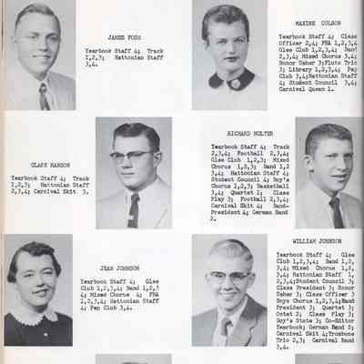 Hatton High School 1957 Yearbook: Class of 1957 Senior photographs, page 2