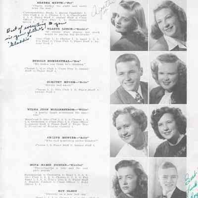 Hillsboro High School 1948 Yearbook: Class of 1948 Senior photographs, page 2