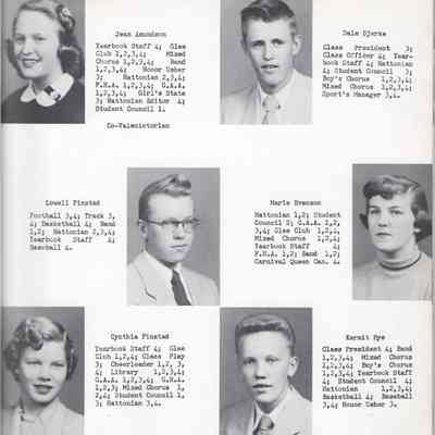 Hatton High School 1954 Yearbook: Class of 1954 Senior photographs, page 1