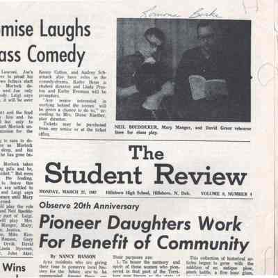 Hillsboro High School 1967 News: March 27 issue, first page, top half