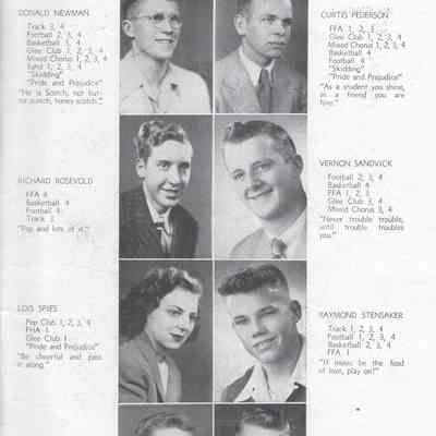 Mayville High School 1947 Yearbook: Senior photos, fourth page