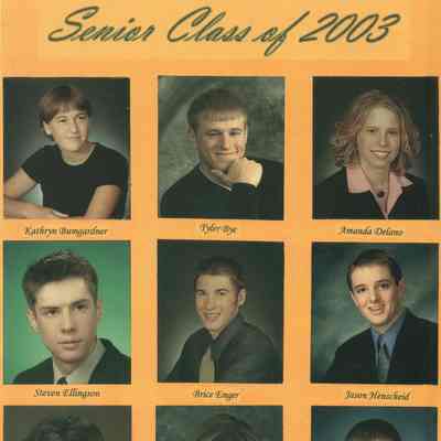Hatton High School 2003 Yearbook: Senior photos, first page