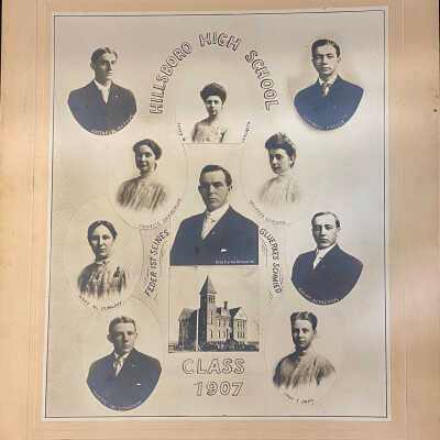 Hillsboro HS 1907 Graduation Class