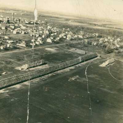 1934 - Straw Bales to be sent to western North Dakota during a drought, Hillsboro, ND