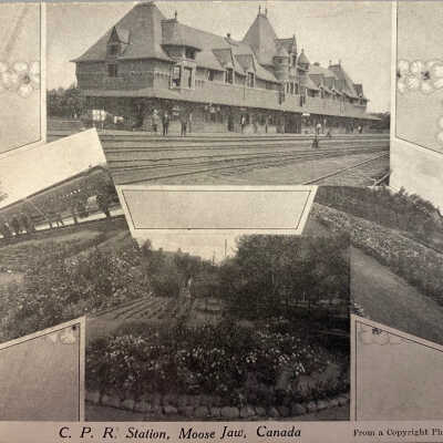 Postcard - C.P. R. Station, Moose Jaw, Canada