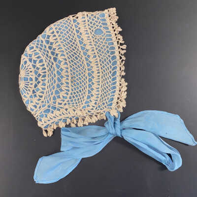 Blue Silk Lined Bonnet