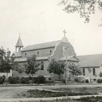 St. Rose of Lima Church built in 1914 and Rectory built in 1915