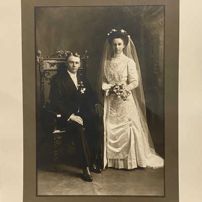 Wedding Photo of O. J. and Hilda (Rosted) Dammen