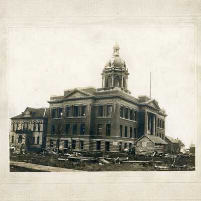 Traill County Courthouse Construction - October 19, 1906