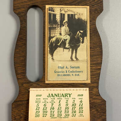 1919 Oluf A. Sorum Groceries & Confectionery Calendar