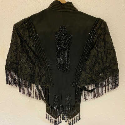 Victorian Beaded Capelet - back