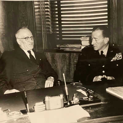C. Norman Brunsdale with Lt. General Arnold: 8x10”