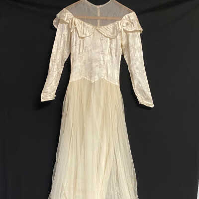 1946 - Mrs. Julian (Delores Haagenstad) Bowersox Wedding Gown & Veil